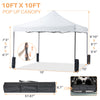 IULULU 10x10 Canopy, Heavy-Duty Party Tent, Waterproof Shade with Sand Bags
