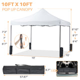 IULULU 10x10 Canopy, Heavy-Duty Party Tent, Waterproof Shade with Sand Bags