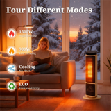 Haysky Portable Space Heater, 1400W Fast Heating with Thermostat & Remote, Overheat/Tip-Over Protection, Quiet Electric Heater for Bedroom, Office