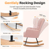 IULULU Rocking Chair, Ergonomic High Back, Comfy Seat with Side Support