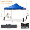 IULULU 10x10 Canopy, Heavy-Duty Party Tent, Waterproof Shade with Sand Bags