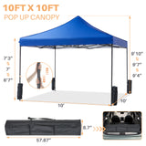 IULULU 10x10 Canopy, Heavy-Duty Party Tent, Waterproof Shade with Sand Bags