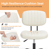 IULULU PU Leather Office Desk Chair, Swivel Chair for Adults/Students