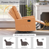 IULULU Recliner, Nursery Glider Rocker with Large Footrest, High Back, Deep Seat
