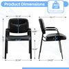 IULULU Leather Guest Chair, Ergonomic for Reception, Conferences, Home Offices