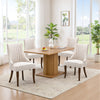 IULULU Dining Chairs, Upholstered Featuring Tufted Back Design and Solid Wood Legs Set of 2