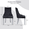 IULULU Dining Chairs Set of 2 with Stainless Steel Legs and Lion Head Handles