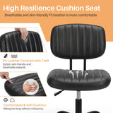 IULULU PU Leather Office Desk Chair, Swivel Chair for Adults/Students