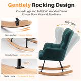IULULU Rocking Chair, Ergonomic High Back, Comfy Seat with Side Support