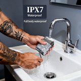 CLIKTAG Mini Electric Foil Shaver for Men - IPX7 Waterproof Cordless Portable Razor with LED Display, USB-C Fast Rechargeable, 3 Floating Precision Blades for Home & Travel