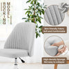 IULULU Office Desk Chair, Modern Cute Rolling Vanity Swivel Task Chairs with Wheels, Comfortable Back Seat Armless