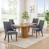 IULULU Dining Chairs, Upholstered Featuring Tufted Back Design and Solid Wood Legs Set of 2