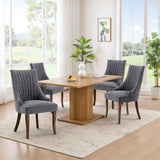 IULULU Dining Chairs, Upholstered Featuring Tufted Back Design and Solid Wood Legs Set of 2