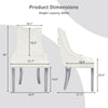 IULULU Dining Chairs Set of 2 with Stainless Steel Legs and Lion Head Handles