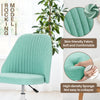 IULULU Office Desk Chair, Modern Cute Rolling Vanity Swivel Task Chairs with Wheels, Comfortable Back Seat Armless