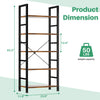 IULULU Book Shelf,  5 Tier Bookcase, Modern, Industrial Storage for Home/Office