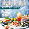 IULULU Portable Ice Maker, 9 Cubes/6 Mins, 26lbs/Day, Self-Cleaning, Quiet, 2 Sizes, with Scoop & Basket