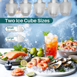 IULULU Portable Ice Maker, 9 Cubes/6 Mins, 26lbs/Day, Self-Cleaning, Quiet, 2 Sizes, with Scoop & Basket