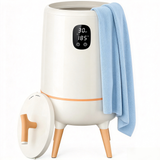 Atilioo Towel Warmer with Aroma Box, 20L Rapid Heated Towel Warmers Bucket with 8H Timer, Auto Shut Off, Fits Oversized Towels, Bathrobes, Blankets, Khaki