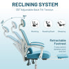 IULULU Office Desk Chair with Footrest, High-Back Mesh Rolling Swivel Reclining Chairs