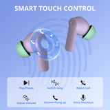 Haysky Wireless Earbuds, Hi-Fi True Wireless Bluetooth Earbuds with 50H Playtime, Comfort Fit Noise Cancelling Earphones for Phone Laptop Sports