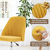 IULULU Office Desk Chair, Modern Cute Rolling Vanity Swivel Task Chairs with Wheels, Comfortable Back Seat Armless