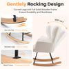 IULULU Rocking Chair, Ergonomic High Back, Comfy Seat with Side Support