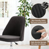 IULULU Office Desk Chair, Modern Cute Rolling Vanity Swivel Task Chairs with Wheels, Comfortable Back Seat Armless