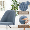IULULU Office Desk Chair, Modern Cute Rolling Vanity Swivel Task Chairs with Wheels, Comfortable Back Seat Armless