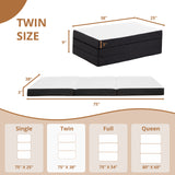 Atilioo 3 inch Folding Mattress with Removable Cover, Tri-Fold Memory Foam Mattress for Travelling, Camping, RV, Guest Mat, Single Size