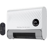 LIFERECORD Smart Wall Heater, Electric Space Heater for Bedroom 1500W, Adjustable Thermostat, Remote Control, 12H Timer, Easy-Mount Heater for Indoor Use