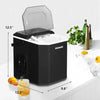 Buteny Portable Ice Maker – Self-Cleaning, 26lbs/24H, 9 Cubes in 6 Mins, 2 Bullet Ice Sizes, Quiet, Black for Kitchen/Party