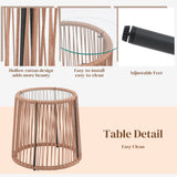 IULULU 3 Piece Patio Bistro Set, Wicker Chairs with Table & Cushions for Outdoor Spaces