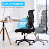 IULULU Ergonomic Office Chair, High Back Mesh with Lumbar Support, Flip-up Arms