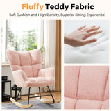 IULULU Rocking Chair, Ergonomic High Back, Comfy Seat with Side Support