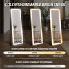 IULULU Full-Length Mirror with LEDs, Aluminum Frame, 3-Color Dimmable Light for Bedroom