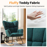 IULULU Rocking Chair, Ergonomic High Back, Comfy Seat with Side Support