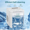 IULULU Portable Ice Maker, 9 Cubes/6 Mins, 26lbs/Day, Self-Cleaning, Quiet, 2 Sizes, with Scoop & Basket
