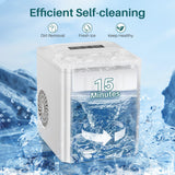 IULULU Portable Ice Maker, 9 Cubes/6 Mins, 26lbs/Day, Self-Cleaning, Quiet, 2 Sizes, with Scoop & Basket