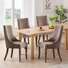 IULULU Dining Chairs, Upholstered Featuring Tufted Back Design and Solid Wood Legs Set of 2
