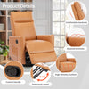 IULULU Recliner, Nursery Glider Rocker with Large Footrest, High Back, Deep Seat