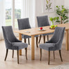 IULULU Dining Chairs, Upholstered Featuring Tufted Back Design and Solid Wood Legs Set of 2