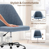 IULULU Office Desk Chair, Modern Cute Rolling Vanity Swivel Task Chairs with Wheels, Comfortable Back Seat Armless