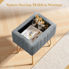 IULULU Vanity Stool, Faux Fur-Padded, 4-Legged Stool with Anti-Slip Feet, Ideal for Makeup or as a Footrest