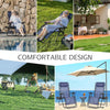 Atilioo  Zero Gravity Chairs, Set of 2 Portable Recliner Beach Camping Patio Outdoor Folding Lounge Chair with Cup Holder Trays and Adjustable Pillow for Poolside, Garden, Backyard, Lawn