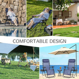 Atilioo  Zero Gravity Chairs, Set of 2 Portable Recliner Beach Camping Patio Outdoor Folding Lounge Chair with Cup Holder Trays and Adjustable Pillow for Poolside, Garden, Backyard, Lawn