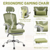 IULULU Office Desk Chair with Footrest, High-Back Mesh Rolling Swivel Reclining Chairs