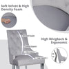 IULULU Dining Chairs Set of 2 with Stainless Steel Legs and Lion Head Handles