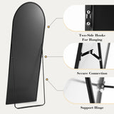 Atilioo Full Length Mirror 59"x16" - Arched Floor Mirror with Shatter-Proof Glass, Wall-Mount or Leaning Full Body Mirror for Bedroom, Dressing Room - Durable Gold Aluminum Frame