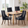 IULULU Dining Chairs, Upholstered Featuring Tufted Back Design and Solid Wood Legs Set of 2